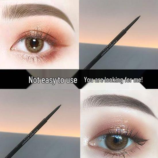 Ultra-Fine 1.5mm Double-Headed Eyebrow Pencil: Waterproof, Sweatproof, Smudge-Proof, Long-Lasting, Perfect for Beginners.