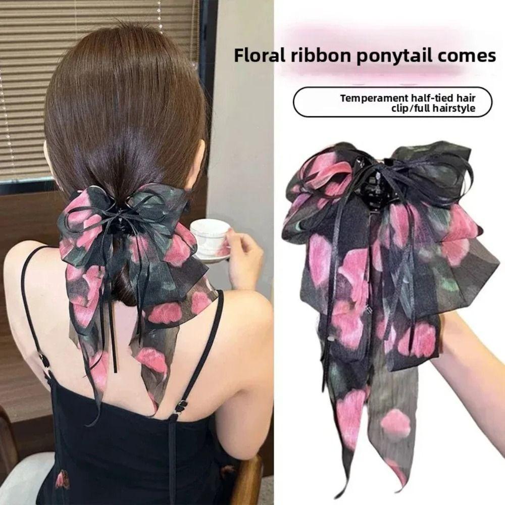 1Pcs Elegant Tail Clips Fashionable Hair Claw Durable Chiffon Hair Clip  Hair Accessories