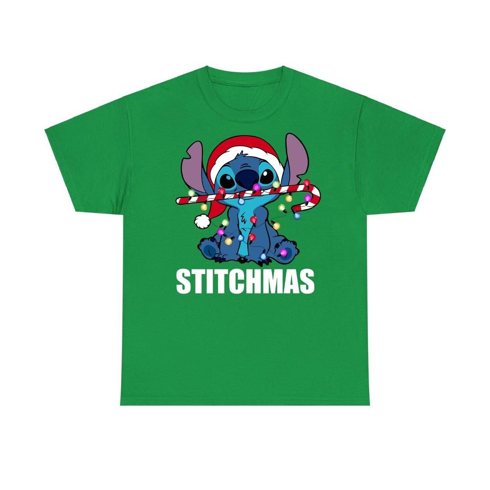 Stitchmas Christmas TShirt Funny Lilo And Stitch Cartoon Xmas Tee