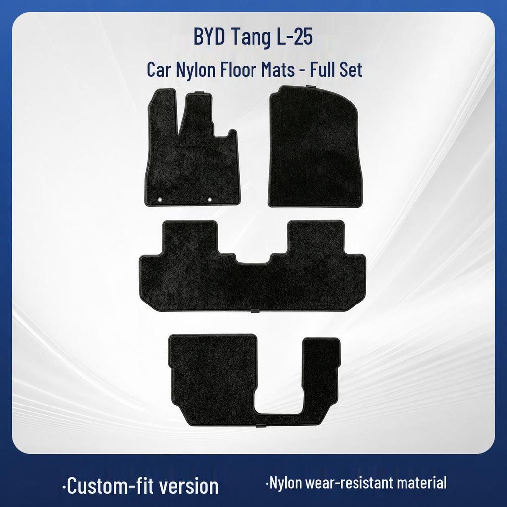 Черные велюровые напольные коврики из нейлона для модели BYD Tang L-25