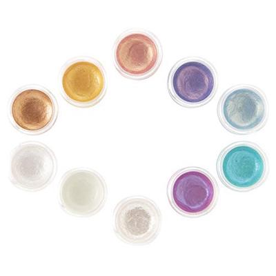 KUSAKABE Shine Pearl Твердые акварельные краски, набор из 10 цветов (Включает кисть для воды)