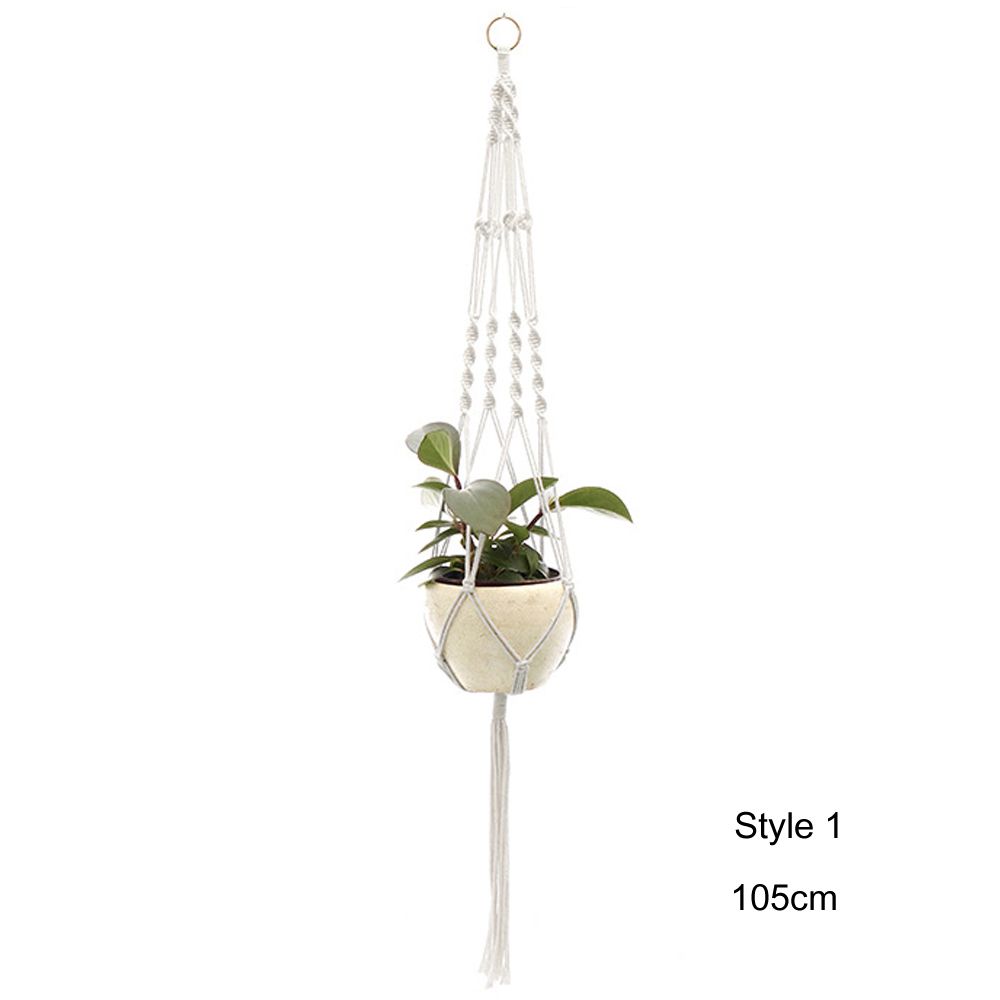 Крючки для дома Макраме Подвесная корзина Держатель для цветочного горшка Садовая подвесная веревка Подвеска для растений