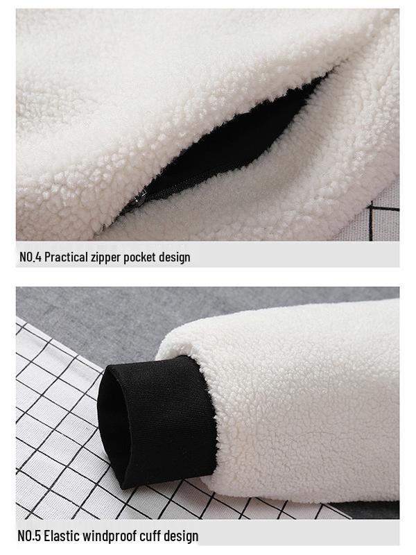 Двусторонняя куртка из овечьей шерсти: Модный мужской и женский хлопковый стеганый пальто Зима 2025