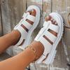 New Fashionable Thick-soled Sports Sandals Women's Belt Buckle Thick-soled Soft-soled One-character Sandals