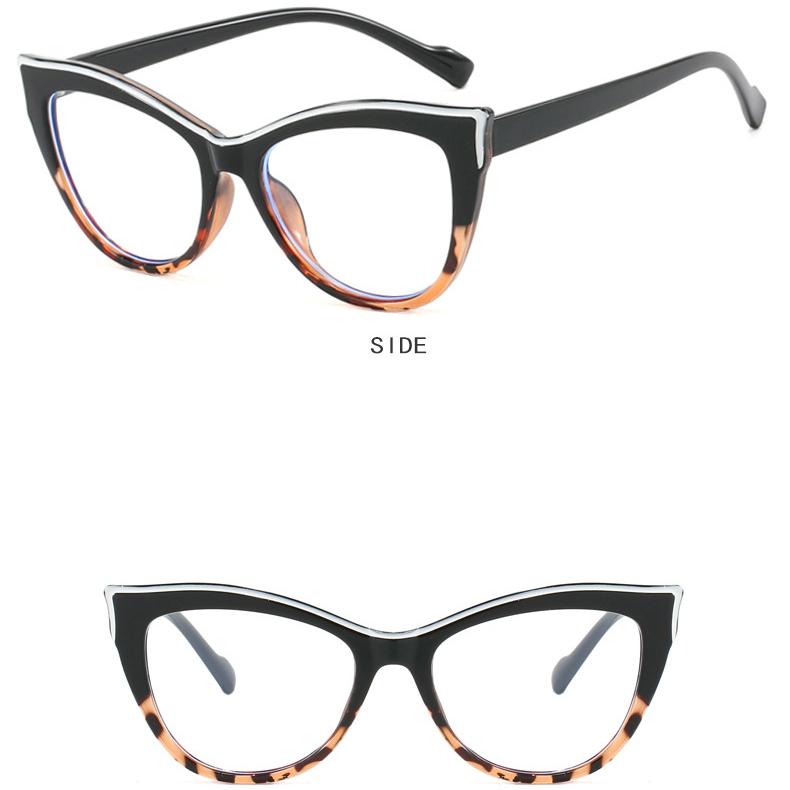 Женские очки Оправа «кошачий глаз» Очки с защитой от синего света Модные плоские очки Оптические очки TR90 Могут быть оснащены оправой для очков для близорукости