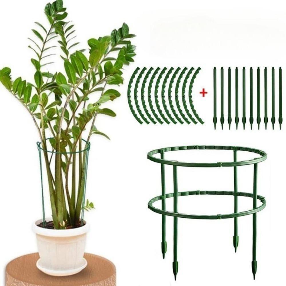 10 шт. самая дешевая садовая опора для растений, пластиковая подставка для цветов, держатель, полукруглый садовый крепежный стержень, инструмент для садового бонсай