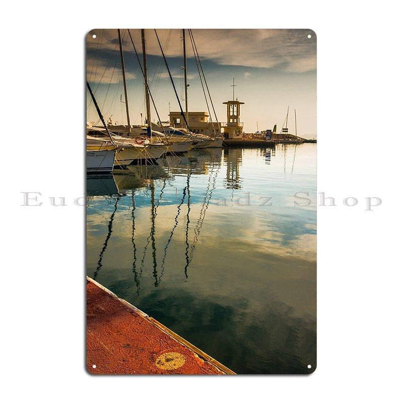 La Ciotat Shipyard Industrial View Roberta Split Harbour Twylight Metal Plaque Mural Wall Decor Kitchen Designs Tin Sign Poster