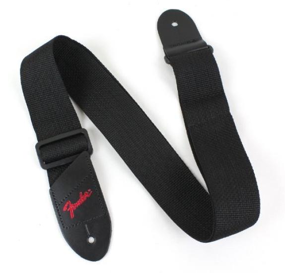 Fender Fender Economy Strap RED Black Polyester Logo Straps Guitar Strap 2"