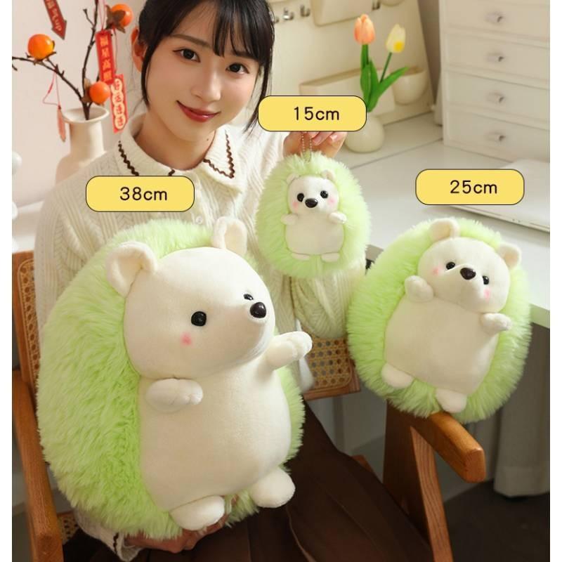 Очаровательная плюшевая кукла-ежик и одеяло-подушка два в одном, брелок-рюкзак