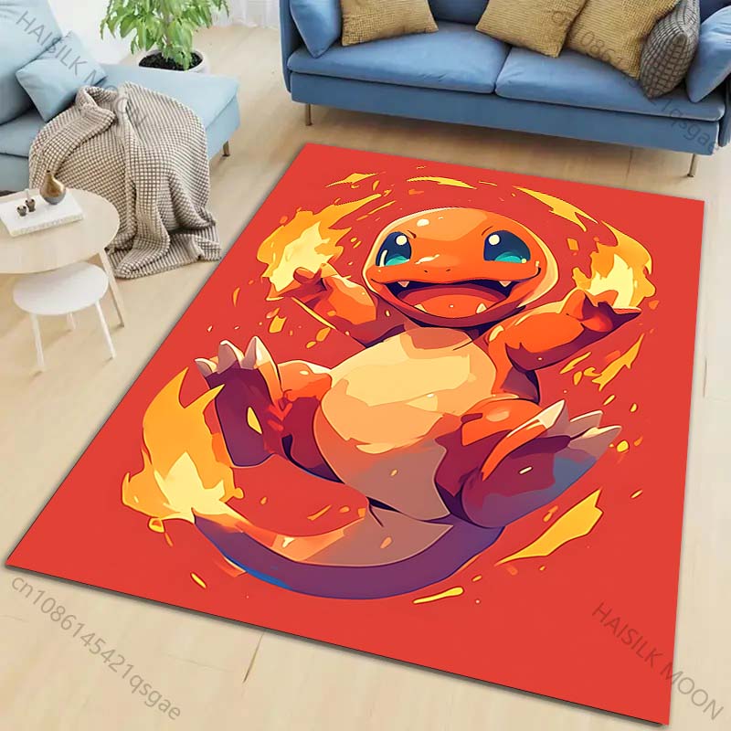 Классический P-P0kém0n Charizard Принт Ковер Гостиная Спальня Диван Большой Площади Декоративные Ковры Детская Игровая Нескользящий Коврик Замечательные Подарки