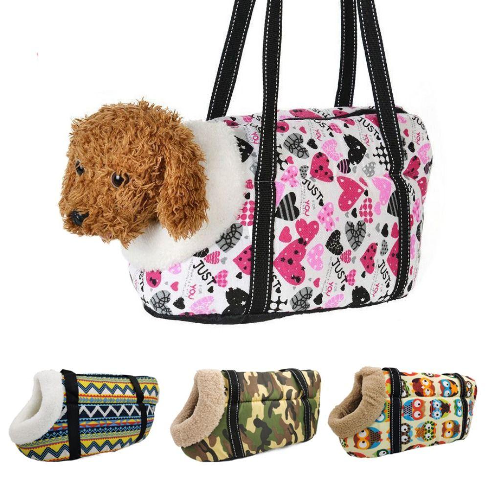 Складная сумка-переноска для собаки на плечо, теплая сумка для кошки для прогулок, сумка для щенка для путешествий на открытом воздухе, для улицы