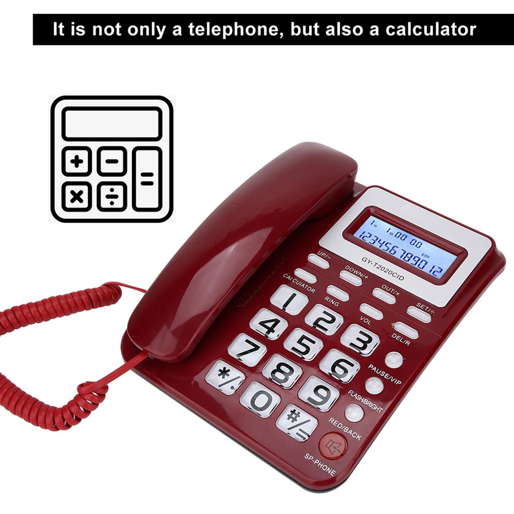 Проводной телефон ABS GY T2020CID со спикером, дисплеем Caller ID и калькулятором