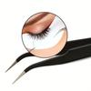 Stainless Steel Curved Straight Eyebrow False Eyelash Tweezers Nail Art Extension Makeup Tool Eeyelashes Tweezers