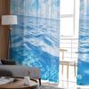 Летние обои с океаном, солнечные тюлевые оконные шторы для спальни, роскошный домашний декор, шторы в гостиной, шифоновые панели