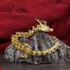 3D Printed Chinese Dragon Figurine Movable Joints Golden Loong Figure Articulated Dragon Model Fidget Toy Desktop Decoration Ornament