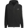 Adidas FW24 Casual Sports Series Brand Logo Stripe Loose Fit Hooded Jacket Unisex Jacket Black JL6077