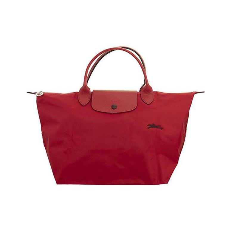 Longchamp Вышитый логотип Застежка на кнопки-защелки Нейлоновая сумка-тоут 'пельмень' Женские сумки-тоут 1623619P47