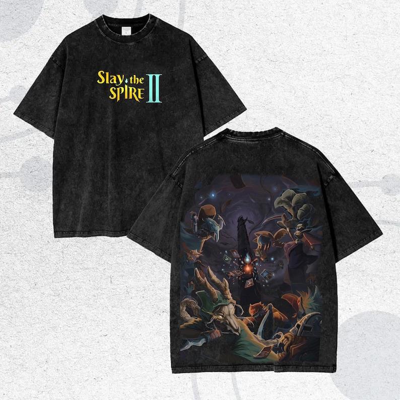 Slay the Spire II Washed T-shirt 2026 New Model personality Clothes shirt Year round clothing Retro Fashion Vintage Loose gift high quality Breathable