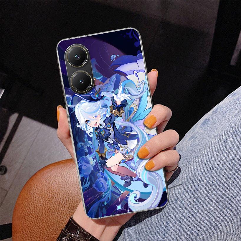 Чехол для телефона Genshin Impact Furina для Xiaomi Poco X5 X6 X7 Pro X4 Gt F7 Ultra M8 M7 Redmi 15C 15 13C 13 12C 12 Уникальная обложка Coque