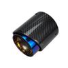 Muffler Cutter Burnt Blue Pipe Black Carbon Fiber Exhaust Muffler Tip for Mini for