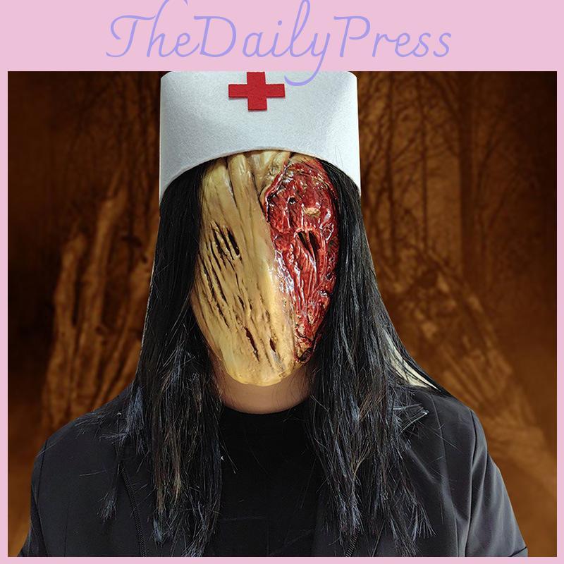 Маска медсестры из Silent Hill Латексная маска для лица для косплея и костюмированных мероприятий