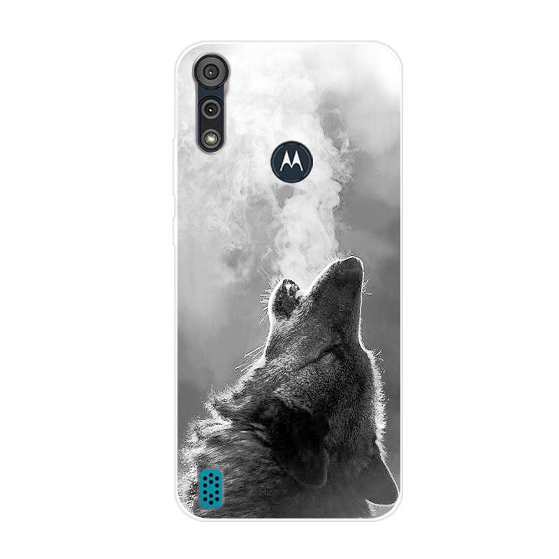 For Motorola Moto E6S 2020 Case Shockproof Soft Silicone TPU Back Cover For Moto E6S 2020 E6i Phone Cases E 6S Case Cute Cartoon