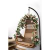 2m/6.5ft Garland Pink Rose Vine Artificial Flowers, Silk Artificial Flowers for Wedding Arch Garden Backdrop Ceremony Decoration