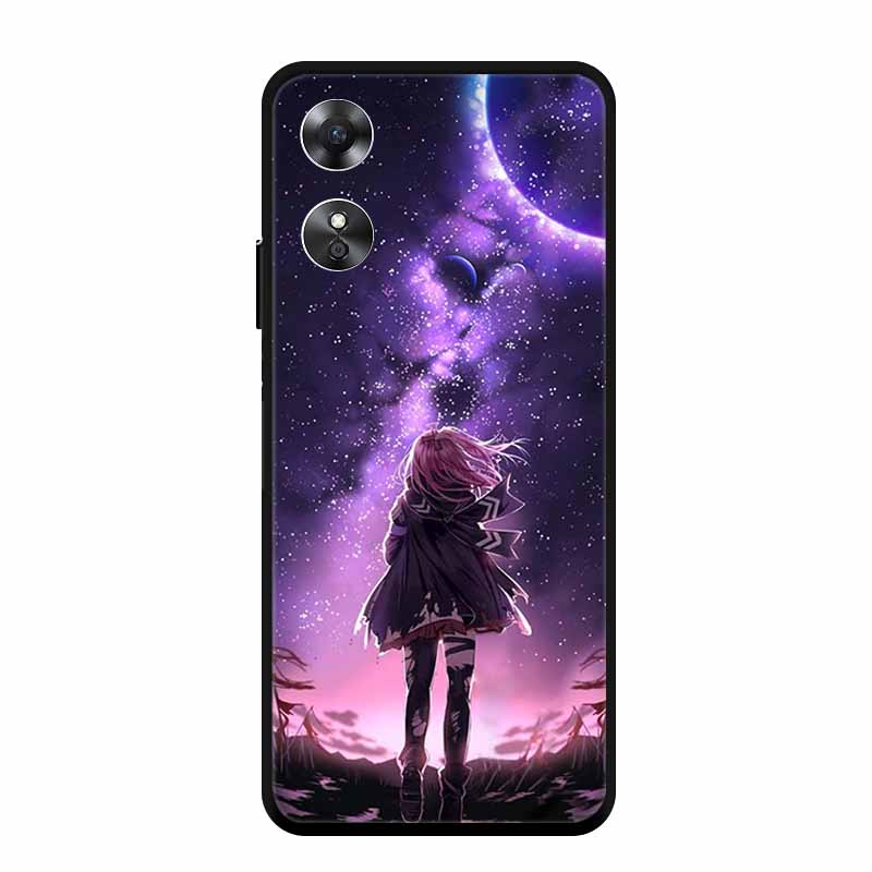 Чехол для OPPO A17 Крутой Волк Лев Тигр Кот Черный Край Силиконовый Мягкий Чехол-крышка для Телефона Для OPPO A17 Задняя Крышка Чехол A 17 Funda