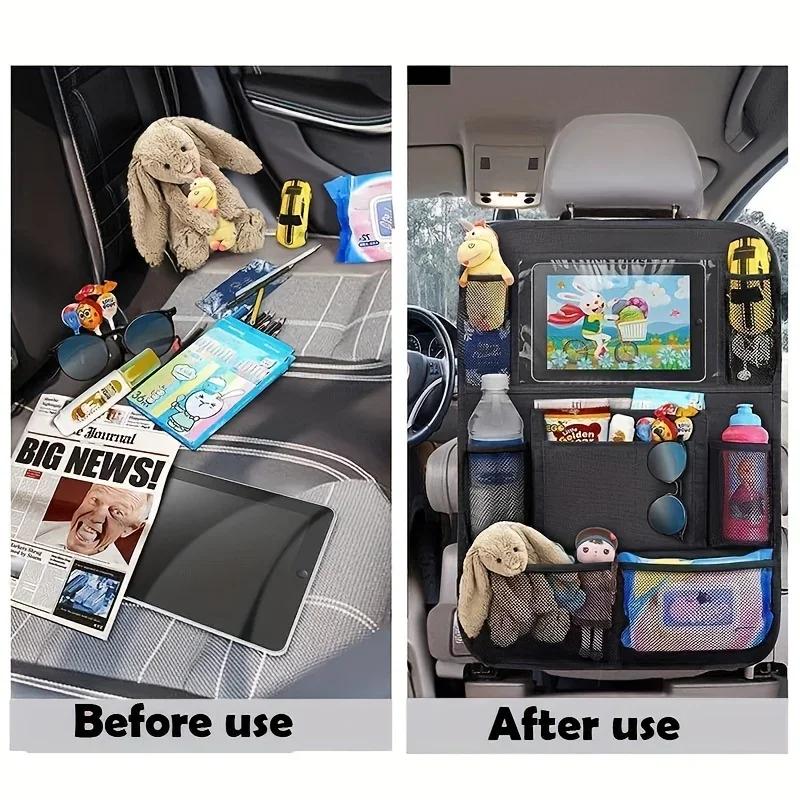 1pc-Multi-Pocket Car Seat Organizer - Waterproof, Durable Material-Perfect for Road Trips and Daily Use-Great Gift for Holidays