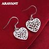 925 Серебряные Винтажные Серьги-Каплевидные Сердца Для Женщин Свадебные Украшения Подарки
