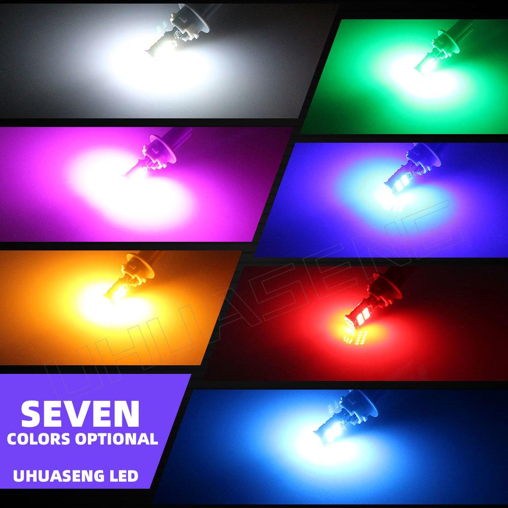 UHUASENG 2PCS T10 Led W5W Bulb H6W BA9S BAX9S BAY9S H21W 194 T4W Interior Parking Tail Dome Car Light Signal Lamp 12V White Red License Plate Lights