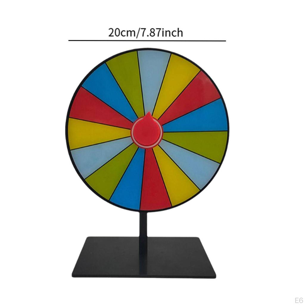 20cm Dry Erase Rotating Prize Wheel Portable Multipurpose with Stand for Trade Show