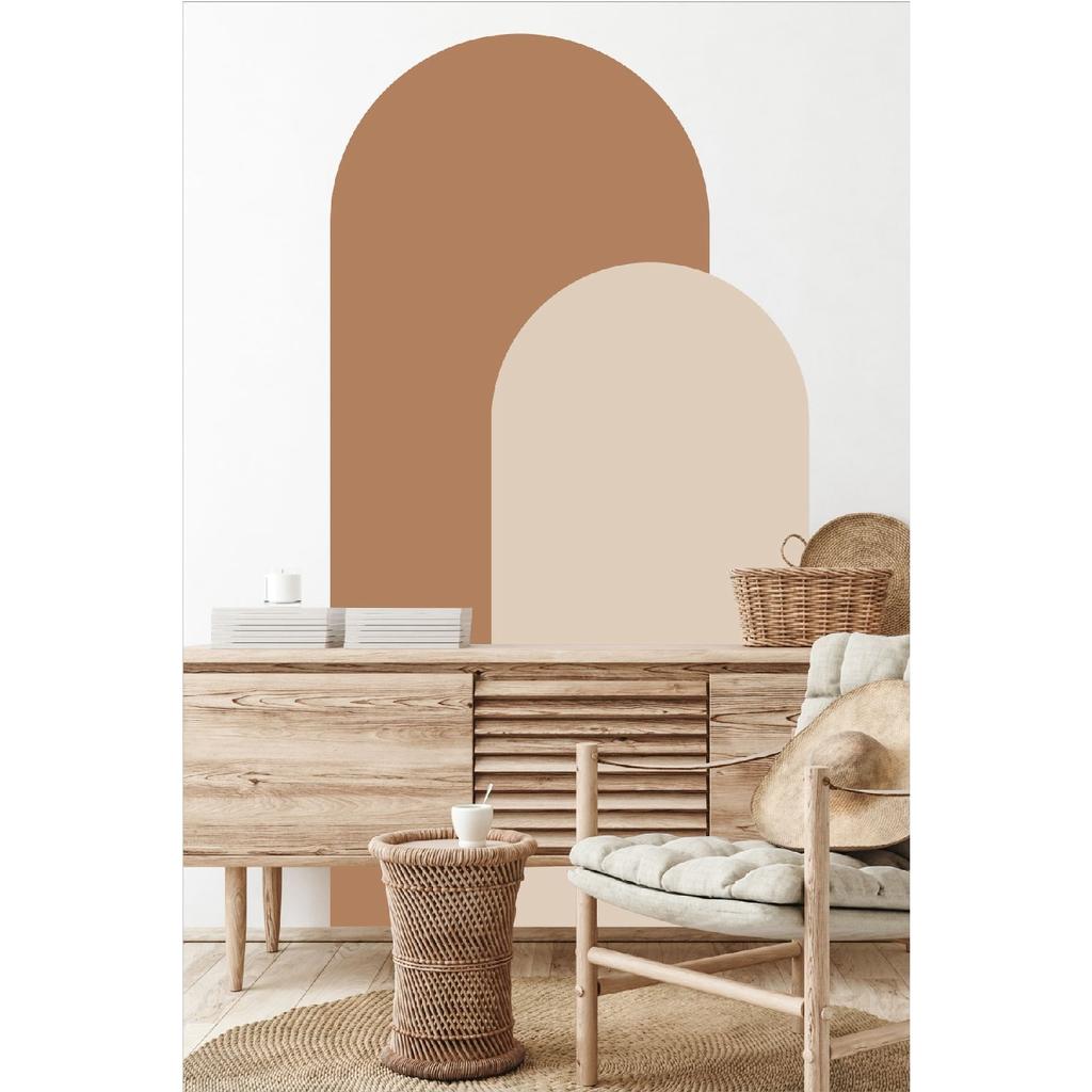 Богемная овальная наклейка на стену