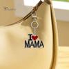 Car Bag Pendant Keychain Love Mom Dad Letter Charm Double-Sided Engraved Design Symbolic Parent-child Bond Keyring