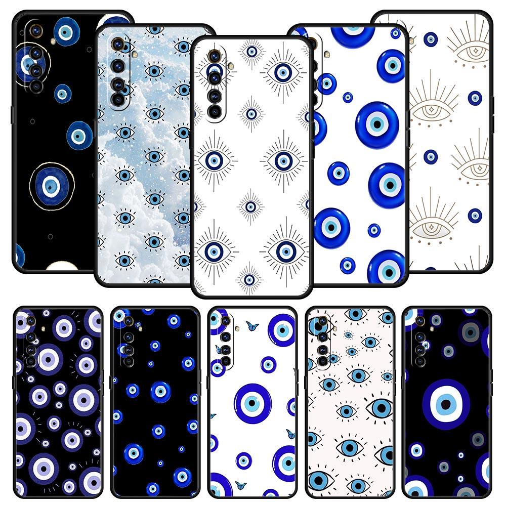 Синий Глаз Арт Чехол для Телефона Для Realme 12 11 10 9 8 5G 7 6 GT5 GT3 GT2 Pro Plus C21 C11 C25 C35 GT Neo 2 3 3T 5 Мягкая Крышка