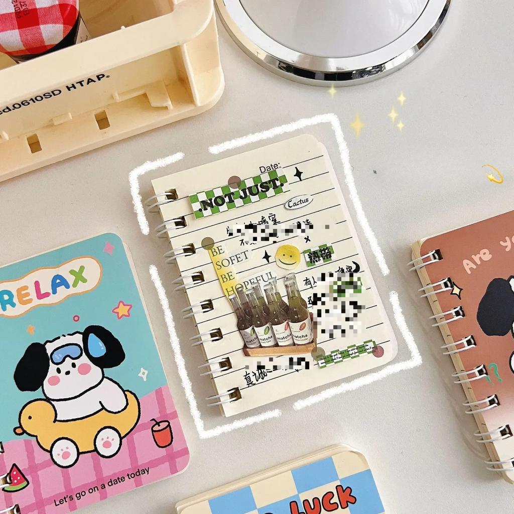 1 шт. японский милый мультяшный щенок мини-блокнот с отрывными листами студенческий портативный карманный журнал-переплет книга-планировщик блокнот детский подарок
