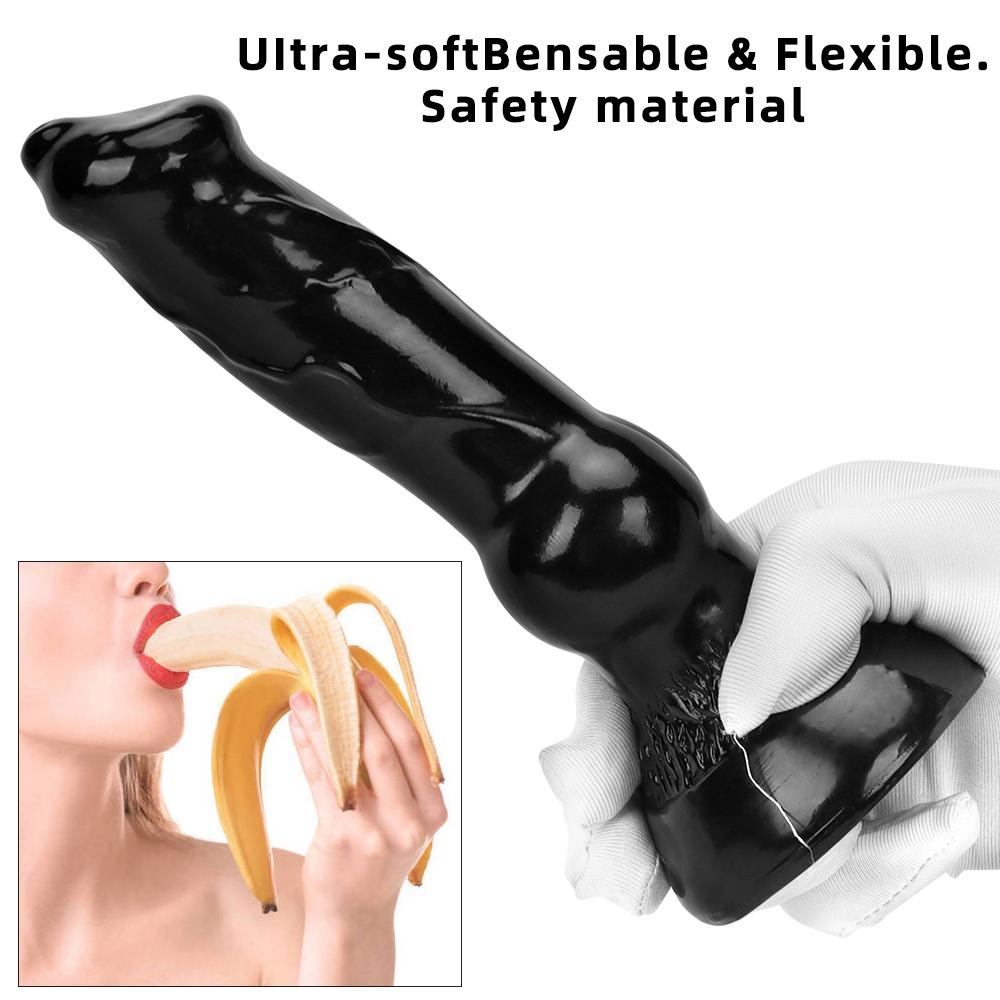 Большой фаллоимитатор в виде животных для мужчин и женщин, анальная пробка, пенис, реалистичный фаллоимитатор с собачьим узлом, секс-игрушка, женский мастурбатор, товары для взрослых