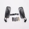 JPMODAO Modified Universal Motorcycle Electric Car Rearview Mirror, 2 x 10 MM Screw Teeth,