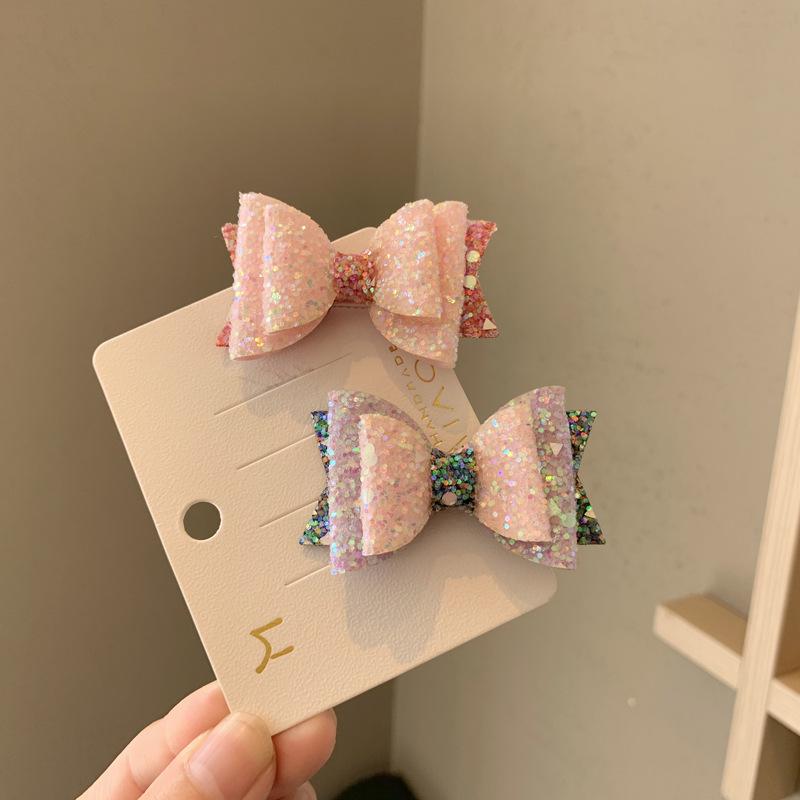 Korean Style Children's Sparkly Bow Hair Clips - Princess Hair Accessories