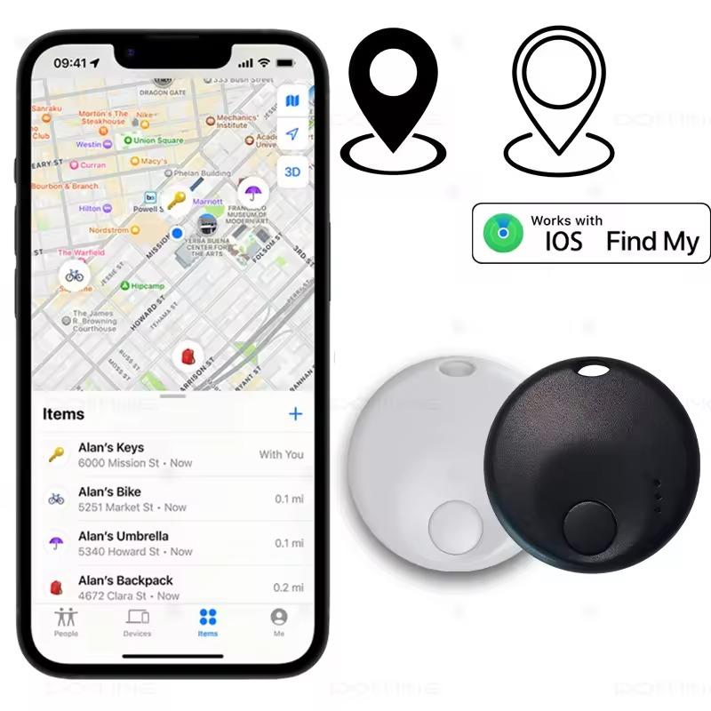 New Mini Smart Tag Bluetooth Luggage Tracker Works with Apple Find My (iOS Only) Item Locator for Key Luggage Backpack