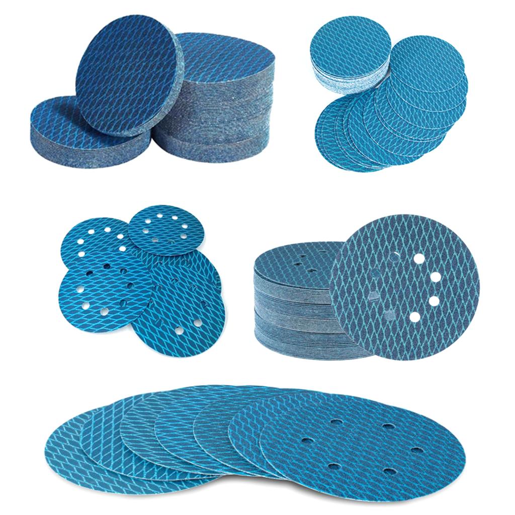 100Pcs/set Orbital Sander Dry Wet Velvet Sandpaper 5inch 8 Hole Sanding Disc Sand Paper Rhombus Sanding Disc Replacement