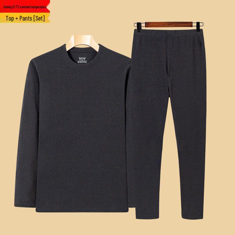 Мужской самонагревающийся двухсторонний костюм термобелья из немецкого бархата на осень и зиму - Плюс толстый бархат (1/2 шт.)