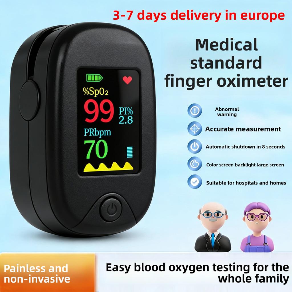 Digital Blood Oxygen Monitor - Heart Rate Sync & OLED High-Definition Screen