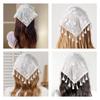 Elegant Women Flower Triangle Headband Lace Triangle Bandana Sweet Lace Kerchief Turban Spring Summer Hair Accessories