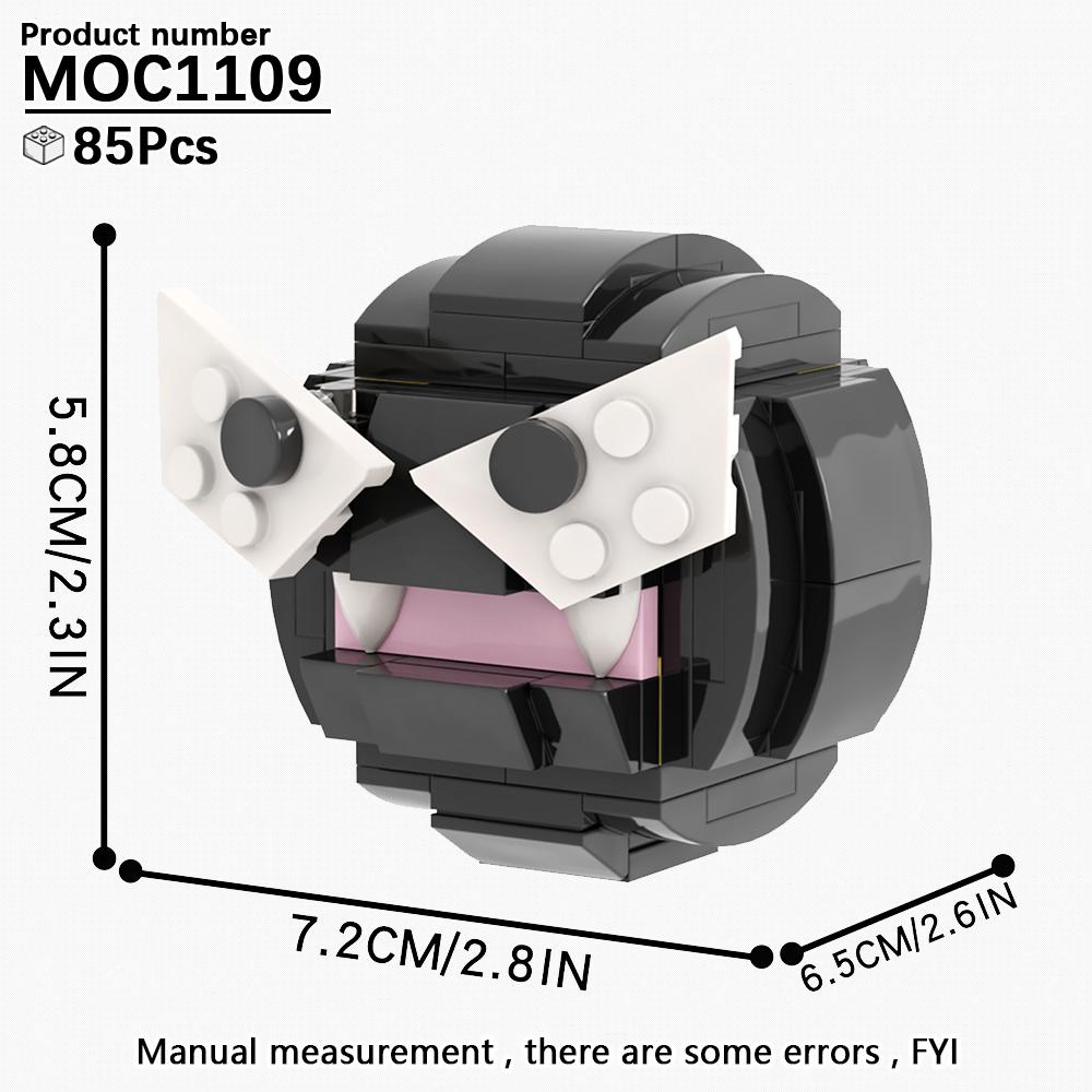 MOOXI MOC Пепельный Монстр Милые Аниме Игры Совместимые Фигурки Строительные Блоки Взрослые Игрушки Для Детей Друзей Подарок Кирпичики Дешевые DIY