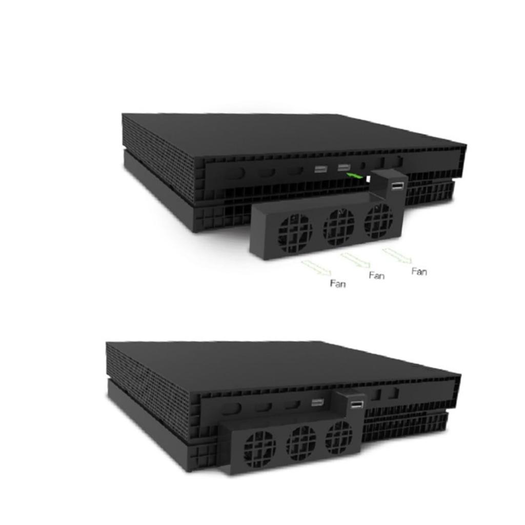 USB Cooling Fan Compatible with Xbox One X Console, Cooling System Compatible with 3 Cooling Fans and 2.0 USB Port - Only Compatible with Xbox One X