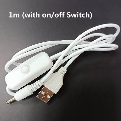 Белый 1 м 1,5 м Провод питания от сети DC 5 В с переключателем USB-папа на DC-папу 3,5x1,35 мм Удлинительный кабель 501 Кнопка ВКЛ ВЫКЛ