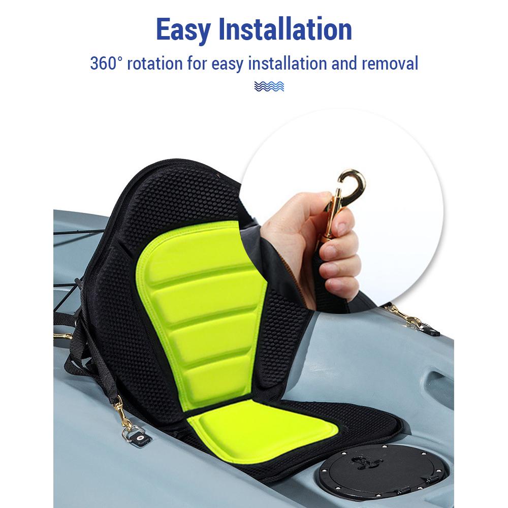 Сиденье для каяка Сиденье для весла с поддержкой спины Водонепроницаемое мягкое сиденье для каяка и спинка со спинкой