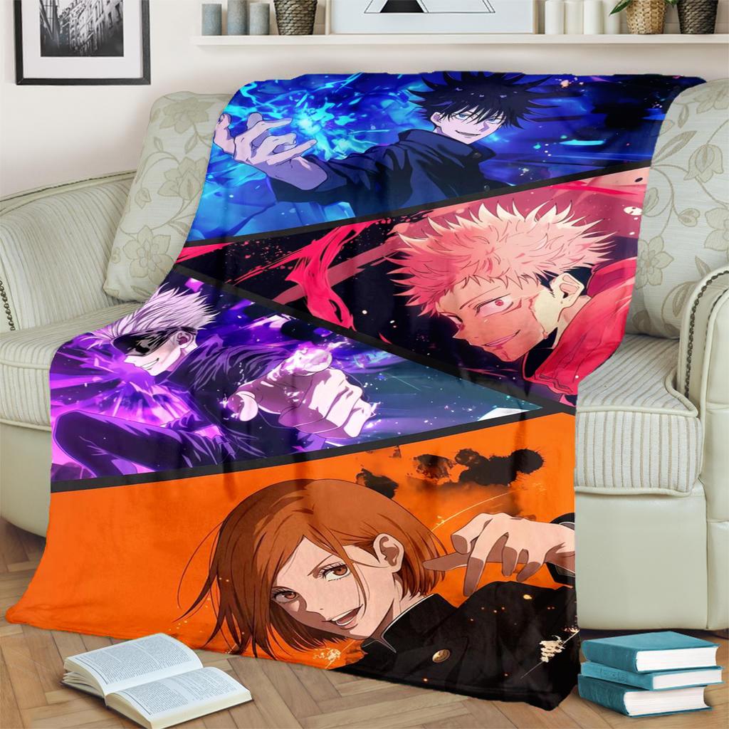 Jujutsu Kaisen Blanket Flannel Warm Comfortable for Bedrooms, Sofas, Beds, Chairs, Picnics, Travel