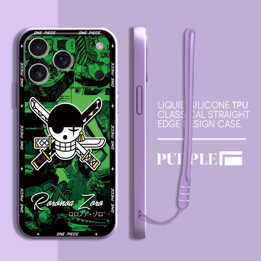 Чехол-бампер One Piece Красный Зеленый Крутой для Apple iPhone 17 Pro Max 15 Air 13 Mini 7 8 11 XS XR 12 Plus 16